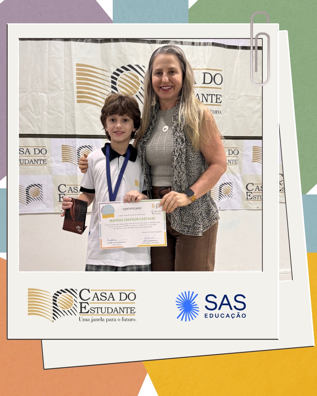 Premiação da Provinha SAS celebra estudantes do 4º e 5º ano